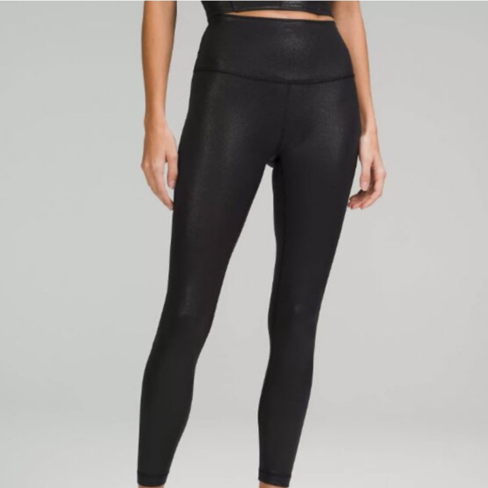 Lululemon Wunder Train HR 28” Special Edition Black Foil - size 4